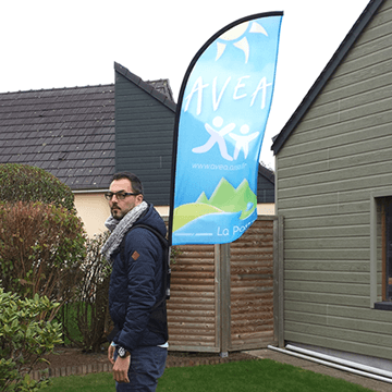 Street-Marketing : Voile meneur d'allure, ballon sac à dos